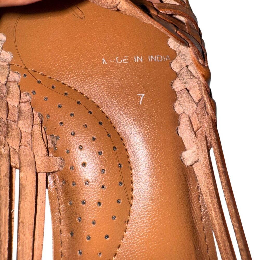 Women’s Sunsteps Venetian Tan Hand Woven Leather Huarache Sandals 7 Brown - Picture 3 of 6
